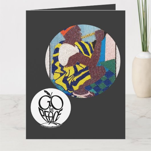 Go in Peace Fluits Playing...Folded Greeting Card カード (正面)