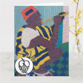 GO in   PEACE  FOLDED GREETING + Fluits Card カード (黄色い花)