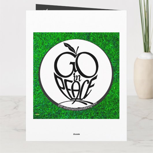 GO in   PEACE  FOLDED GREETING + Fluits Card カード (裏面)