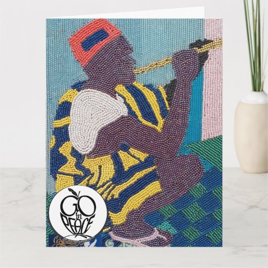 GO in   PEACE  FOLDED GREETING + Fluits Card カード (正面)