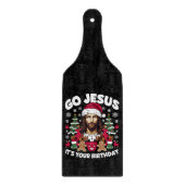 Go Jesusあなたの誕生日の醜いクリスマスセーター カッティングボード (正面)