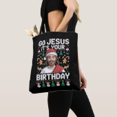 Go Jesusあなたの誕生日の醜いクリスマスセーター トートバッグ (クローズアップ)