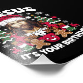 Go Jesusあなたの誕生日の醜いクリスマスセーター フォトプリント (角)