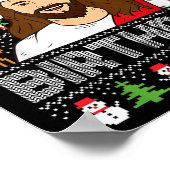 Go Jesusあなたの誕生日の醜いクリスマスセーター ポスター (角)