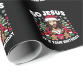 Go Jesusあなたの誕生日の醜いクリスマスセーター ラッピングペーパー (ロールコーナー)