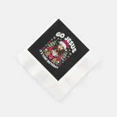 Go Jesusあなたの誕生日の醜いクリスマスセーター 縁ありカクテルナプキン (角)