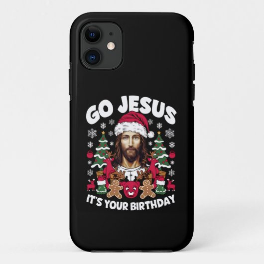 Go Jesusあなたの誕生日の醜いクリスマスセーター Case-Mate iPhoneケース (裏面)