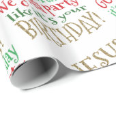 GO JESUS、それはあなたの誕生日クリスマスギフトラップだ ラッピングペーパー (ロールコーナー)