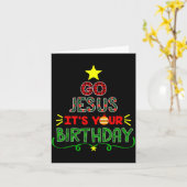 Go Jesus Its Your Birthday Christian Christmas Xma カード (黄色い花)