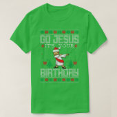 Go Jesus It's Your Birthday Christian Ugly Dabbing Tシャツ (デザイン正面)