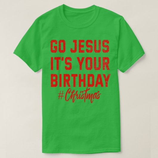 GO JESUS ITx27Sあなたの誕生日エッセンシャルTシャツEss Tシャツ (デザイン正面)