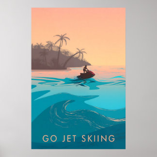 Go Jet Skiing Travel Poster ポスター