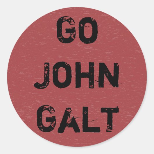 Go John Galt ラウンドシール (正面)