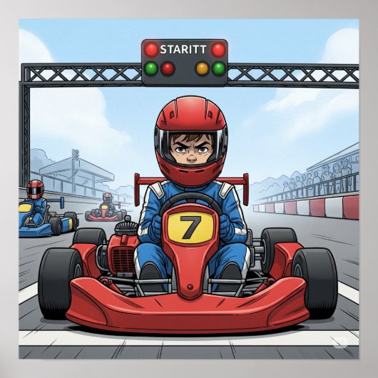 Go-Kartドライバの確認 ポスター (正面)