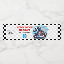 Go Kart Racing Birthday - Racing cars ペットボトルラベル