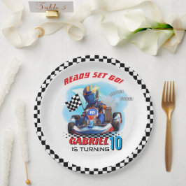 Go Kart Racing Birthday - Racing cars ペーパープレート