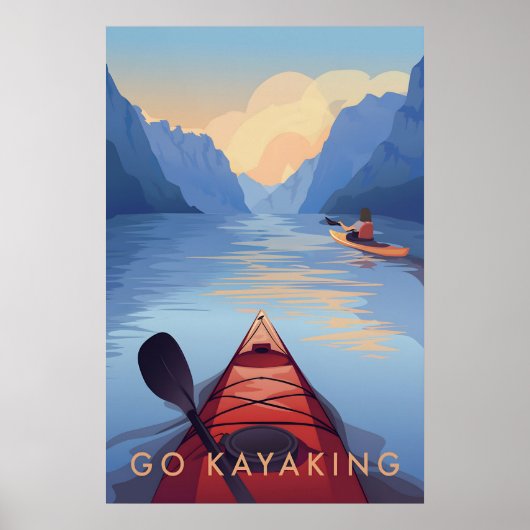 Go Kayaking Travel Poster ポスター (正面)