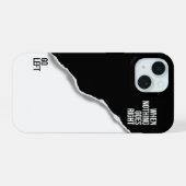 Go Left – 大胆なモチベーショナルiPhoneケース iPhone 15ケース (裏面横)