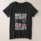 Go Lift  Gym Workout プラスサイズTシャツ (デザイン正面)