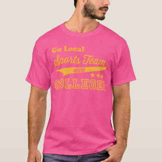 Go Local スポーツ縫い取り または カレッジ レトロ Tシャツ