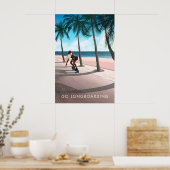 Go Longboarding Travel Poster ポスター (キッチン)