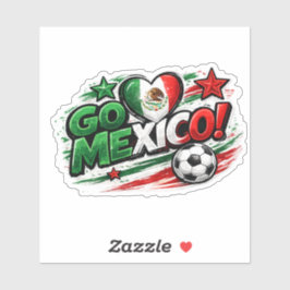 GO MEXICO サッカー ファン | メキシコ プライド フットボール シール