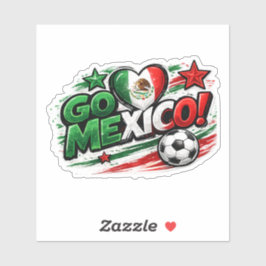 GO MEXICO サッカー ファン | メキシコ プライド フットボール シール