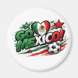 GO MEXICO サッカー ファン | メキシコ プライド フットボール マグネット