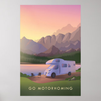 Go Motorhoming Travel Poster ポスター
