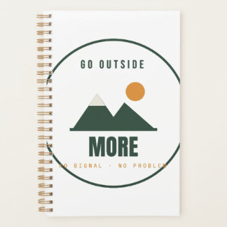 Go Outside More マウンテン アドベンチャー ゴールドスパイラルプランナー プランナー手帳