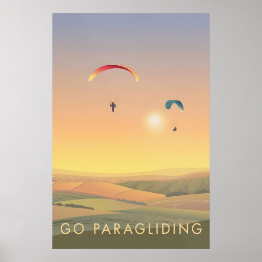 Go Paragliding Travel Poster ポスター (正面)