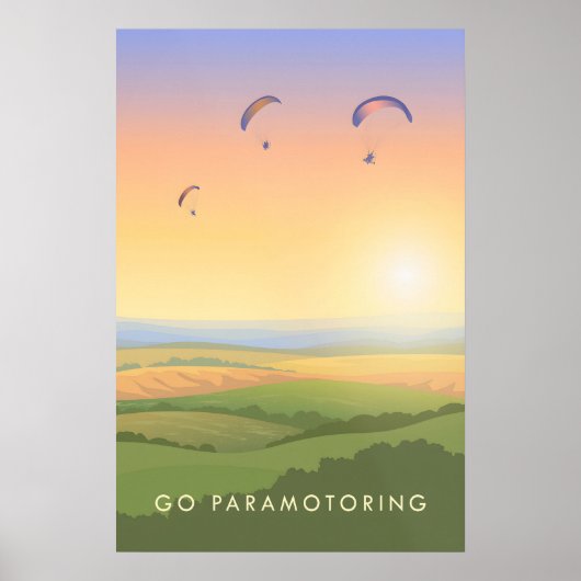 Go Paramotoring Travel Poster ポスター (正面)