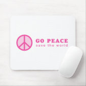 Go Peace (ピンク) マウスパッド (マウス)