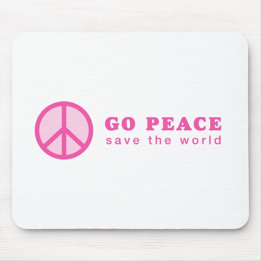 Go Peace (ピンク) マウスパッド (正面)