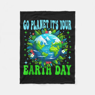 Go planet earth day cute earth nature lovers tank フリースブランケット