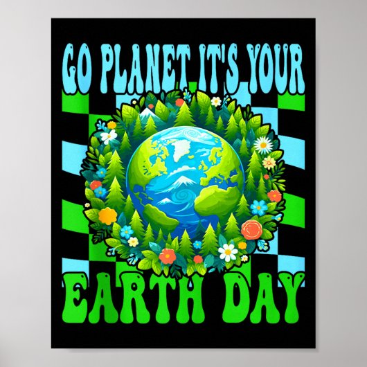 Go planet earth day cute earth nature lovers tank ポスター (正面)