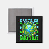 Go planet earth day cute earth nature lovers tank マグネット (正面/裏面)