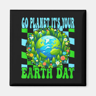 Go planet earth day cute earth nature lovers tank マグネット