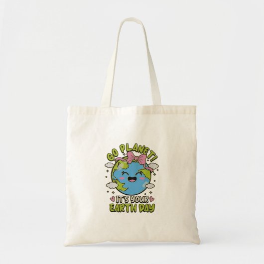 🌎 Go Planet! It’s Your Earth Day 💚 トートバッグ (正面)