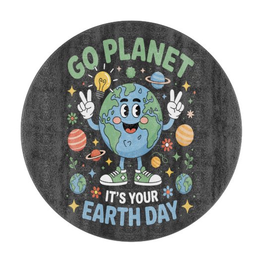 Go Planet Its Your Earth Day カッティングボード (正面)