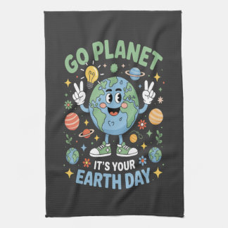 Go Planet Its Your Earth Day キッチンタオル