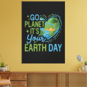 Go Planet It's Your Earth Day キャンバスプリント (インサイチュ (リビング))