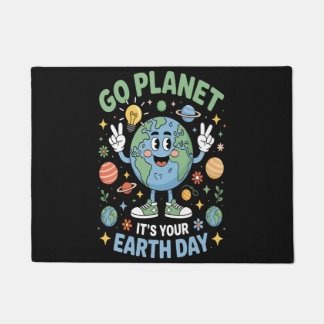 Go Planet Its Your Earth Day ドアマット