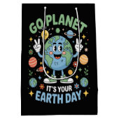 Go Planet Its Your Earth Day ミディアムペーパーバッグ (裏面)