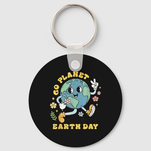 Go Planet Its Your Earth Day Climate Change Scenc キーホルダー (正面)