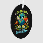  Go Planet It's Your Earth Day green オーナメント (正面)