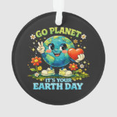  Go Planet It's Your Earth Day green オーナメント (裏面)