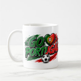 GO PORTUGAL ファン | ポルトガルの誇りサッカー コーヒーマグカップ