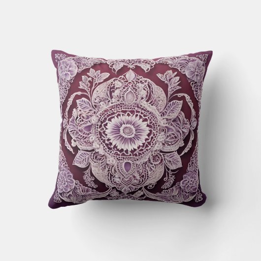 Go Purple AI art  クッション (裏面)