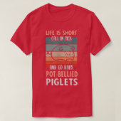 Go Raise Pot Bellied Piglets - Pig Keeper Outfit P Tシャツ (デザイン正面)